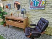 Vintažinė mid century tikmedžio masyvo komoda - nuotraukos Nr. 24