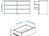 Nauja komoda Storklinta balta, 140x50x75 cm. - nuotraukos Nr. 6