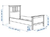 Medinė lova Hemnes 90x200 su čiužiniu - nuotraukos Nr. 4