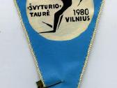 1980 Rankinis gairelė + ženklelis Spauda Vilnius - nuotraukos Nr. 3