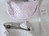 Bottega Veneta Mini Jodie rankinės Pink+chalk Whit - nuotraukos Nr. 3