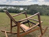 Vintažinio, supamojo krėslo rėmas. - nuotraukos Nr. 5