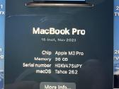 MacBook Pro 16 M3 Pro 36gb RAM 512 GB 2023 - nuotraukos Nr. 3