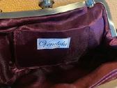Moteriška vintage bordo spalvos rankinė delninukė - nuotraukos Nr. 3