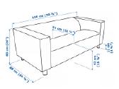 Ryškiai mėlyna Ikea dvivietė sofa - nuotraukos Nr. 2