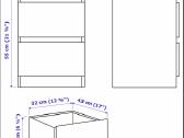 Ikea Malm Komoda su 2 stalčiais, tamsiai ruda - nuotraukos Nr. 4