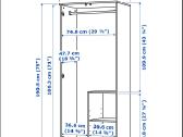 Ikea Brimnes Spinta su 2 durimis, juoda, 78x190 cm - nuotraukos Nr. 6