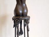 2 Skulptūros Moteris ant baro kėdės 29 cm - Bronza - nuotraukos Nr. 17