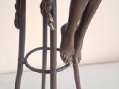 2 Skulptūros Moteris ant baro kėdės 29 cm - Bronza - nuotraukos Nr. 20