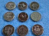 Monetos UK, 1 svaras, 4 eu vnt.