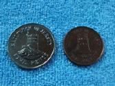 1 pensas ir 5 pensai Bailiwick of Jersey