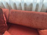 Sofa kampinė naudota (oranžinė prigesinta) - nuotraukos Nr. 5