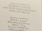 Auksine 100 litu moneta - nuotraukos Nr. 5
