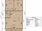Medinio namelio konstrukcija Lūna 5,30x 9,90 m - nuotraukos Nr. 8