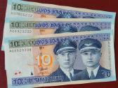 10 litų 2001 m. ir 2007 m. banknotai Unc - nuotraukos Nr. 3