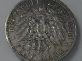1913 m. 5 markių moneta Prūsija - nuotraukos Nr. 6