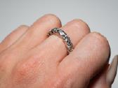 Žiedas natūralių deimantų juostelė 2.15ct - nuotraukos Nr. 3