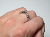 Žiedas natūralių deimantų juostelė 2.15ct - nuotraukos Nr. 5