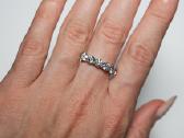 Žiedas natūralių deimantų juostelė 2.15ct - nuotraukos Nr. 7