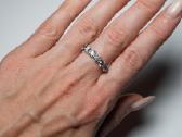 Žiedas natūralių deimantų juostelė 2.15ct - nuotraukos Nr. 2