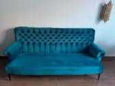 Chesterfield stiliaus sofa, žalsvai mėlyna - nuotraukos Nr. 4