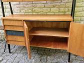 Vintažinė mid century knygų lentyna su darbo vieta - nuotraukos Nr. 4
