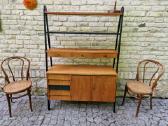 Vintažinė mid century knygų lentyna su darbo vieta - nuotraukos Nr. 11