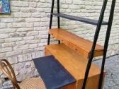 Vintažinė mid century knygų lentyna su darbo vieta - nuotraukos Nr. 21