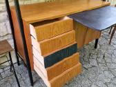 Vintažinė mid century knygų lentyna su darbo vieta - nuotraukos Nr. 31
