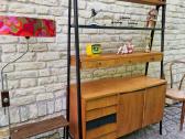 Vintažinė mid century knygų lentyna su darbo vieta - nuotraukos Nr. 33