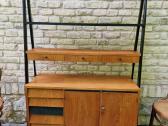 Vintažinė mid century knygų lentyna su darbo vieta - nuotraukos Nr. 35