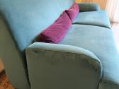 Mėlyna velvetinė sofa - nuotraukos Nr. 3
