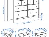 Ikea Hemnes komoda su 8 stalčiais, balta - nuotraukos Nr. 2
