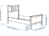 Medinė lova Hemnes su čiužiniu - nuotraukos Nr. 13