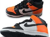 Nike Dunk High Retro White Total Orange Black - nuotraukos Nr. 2