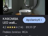 Sieninis Ikea šviestuvas Kaboma - nuotraukos Nr. 5