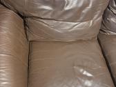 Tamsiai ruda odinė 3-vietė sofa - nuotraukos Nr. 2