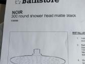 Bathstore Noir 300 juoda dušo galvutė + laikiklis - nuotraukos Nr. 4