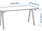 Ikea Trotten Desk, White, 160x80 cm, Office Desk, - nuotraukos Nr. 5