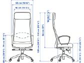 Ikea Markus Office Chair, Vissle Dark Grey, Adjust - nuotraukos Nr. 8