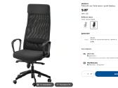 Ikea Markus Office Chair, Vissle Dark Grey, Adjust - nuotraukos Nr. 10