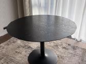 Apvalus juodas valgomojo stalas (110 cm) - nuotraukos Nr. 2