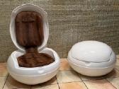 Garden Egg Chair su natūraliu audinės kailiu - nuotraukos Nr. 11