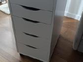 Ikea - Alex Stalčių spintelė su ratukais, balta - nuotraukos Nr. 2
