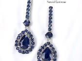 Kokteiliniai auksuoti auskarai su safyrais (3.5ct) - nuotraukos Nr. 10