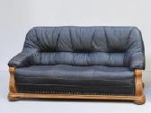 Natūralios odos sofa (ąžuolinis rėmas) - nuotraukos Nr. 3