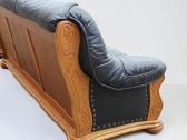 Natūralios odos sofa (ąžuolinis rėmas) - nuotraukos Nr. 2