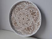 Boho medinis padėklas 30cm - nuotraukos Nr. 2