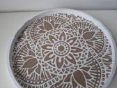 Boho medinis padėklas 30cm - nuotraukos Nr. 4
