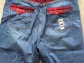 Tommy Hilfiger ripped jeans, tartan patch - nuotraukos Nr. 2